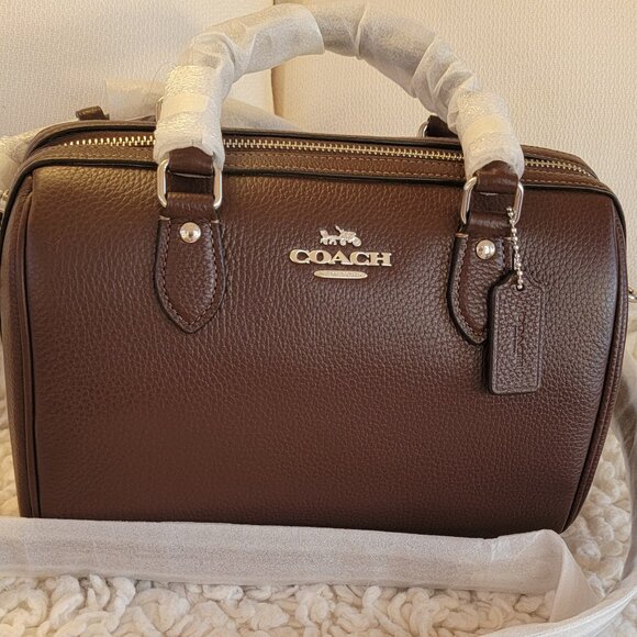New Coach Rowan mini Satchel In Brown/Maple - Picture 5 of 9